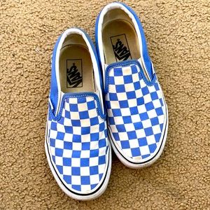 Vans Slip On Blue Checkered